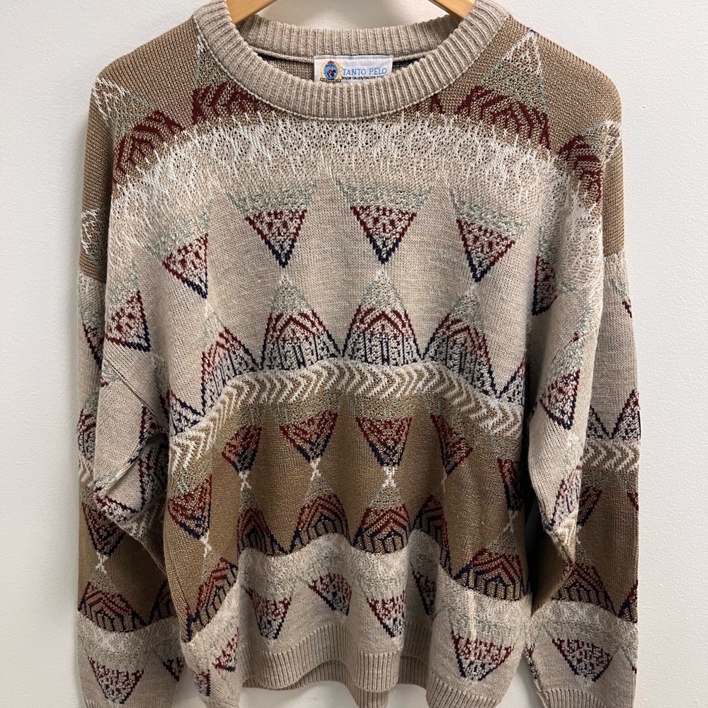 Funky Geometric Grandpa Sweater